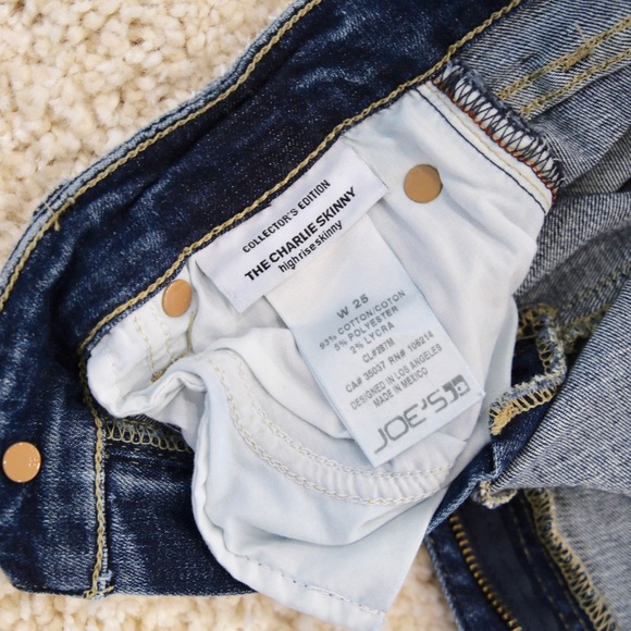 Joe’s Jeans Charlie High Rise Skinny Jeans Sz 25 - Picture 3 of 4